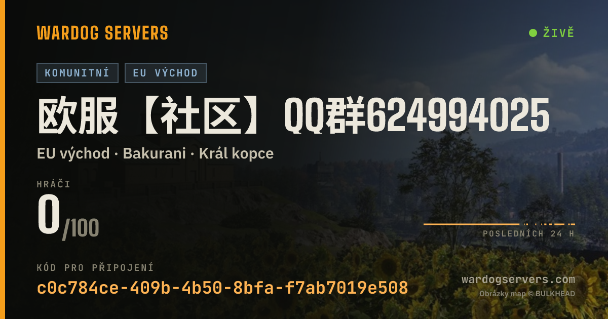 Živý stavový banner serveru 欧服【社区】QQ群624994025
