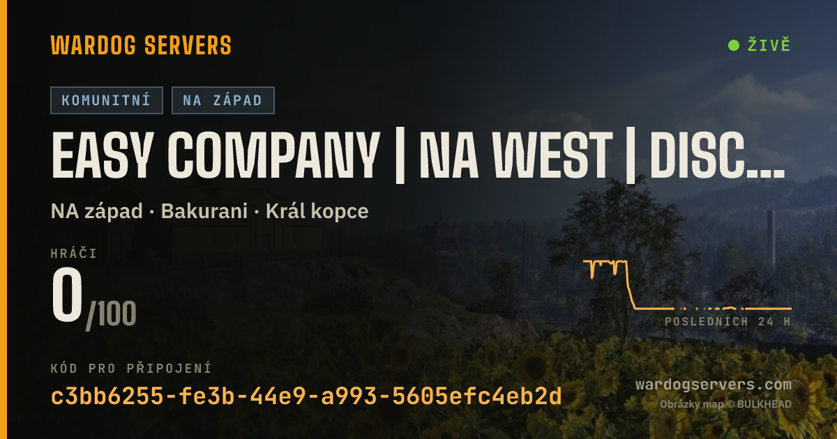 Živý stavový banner serveru EASY Company | NA WEST | discord.gg/easycompany