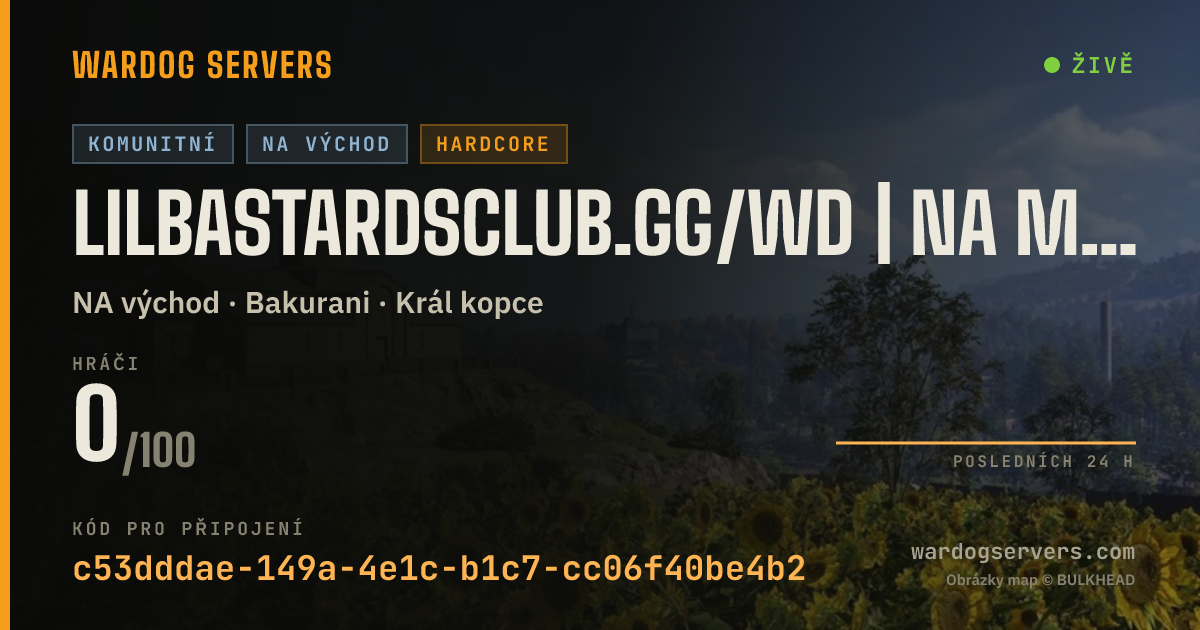 Živý stavový banner serveru LiLBastardsClub.gg/wd | NA Mid | Map Voting