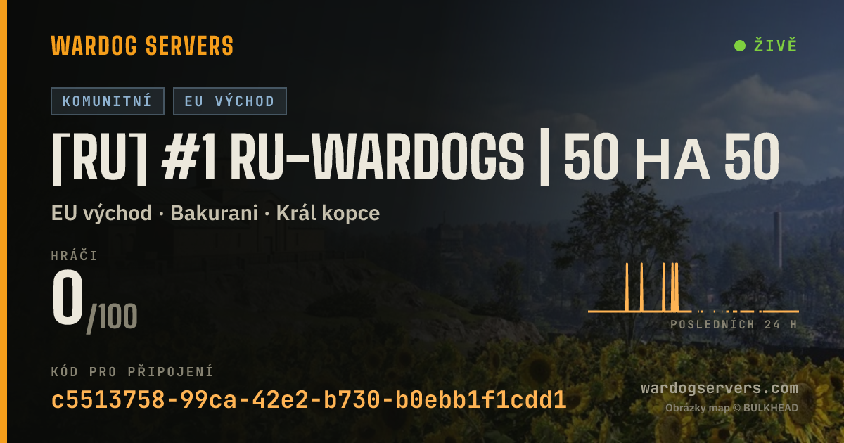 Živý stavový banner serveru [RU] #1 ru-wardogs | 50 на 50