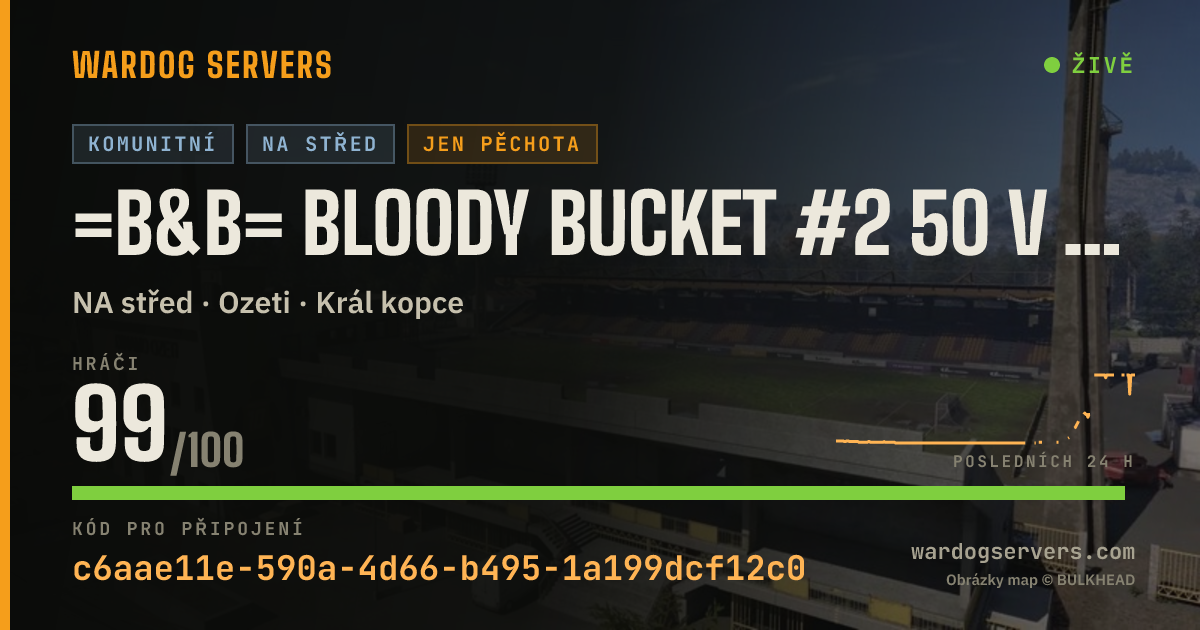 Živý stavový banner serveru =B&B= Bloody Bucket #2 50 v 50- discord.gg/bbucket