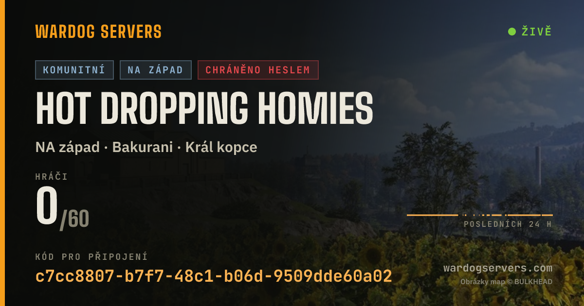 Živý stavový banner serveru Hot Dropping Homies