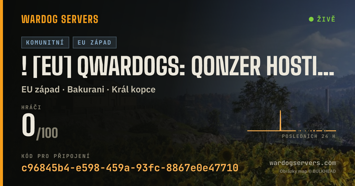 Živý stavový banner serveru ! [EU] QWardogs: Qonzer Hosting | Official Wardogs Server