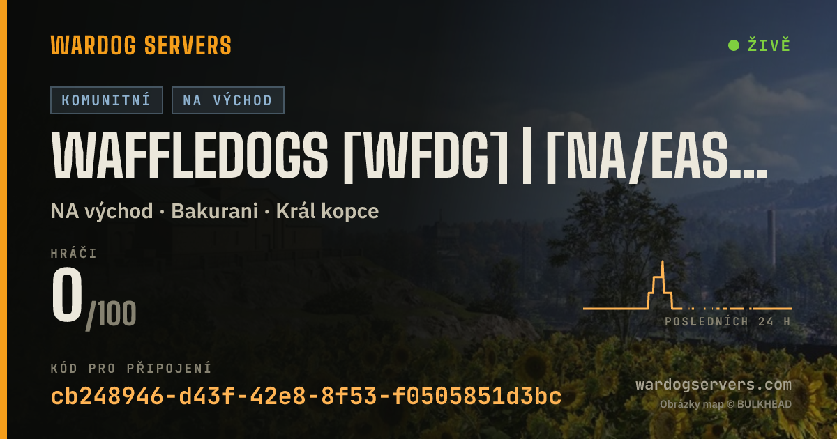 Živý stavový banner serveru Waffledogs [WFDG] | [NA/East] | [Cash Bonus]