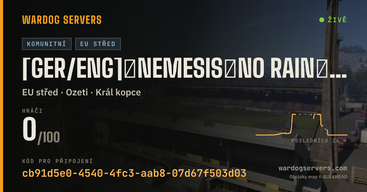 Živý stavový banner serveru [GER/ENG]★NEMESIS★NO RAIN★BonusXP&Cash★SeedingVIP★SpectAdmin★