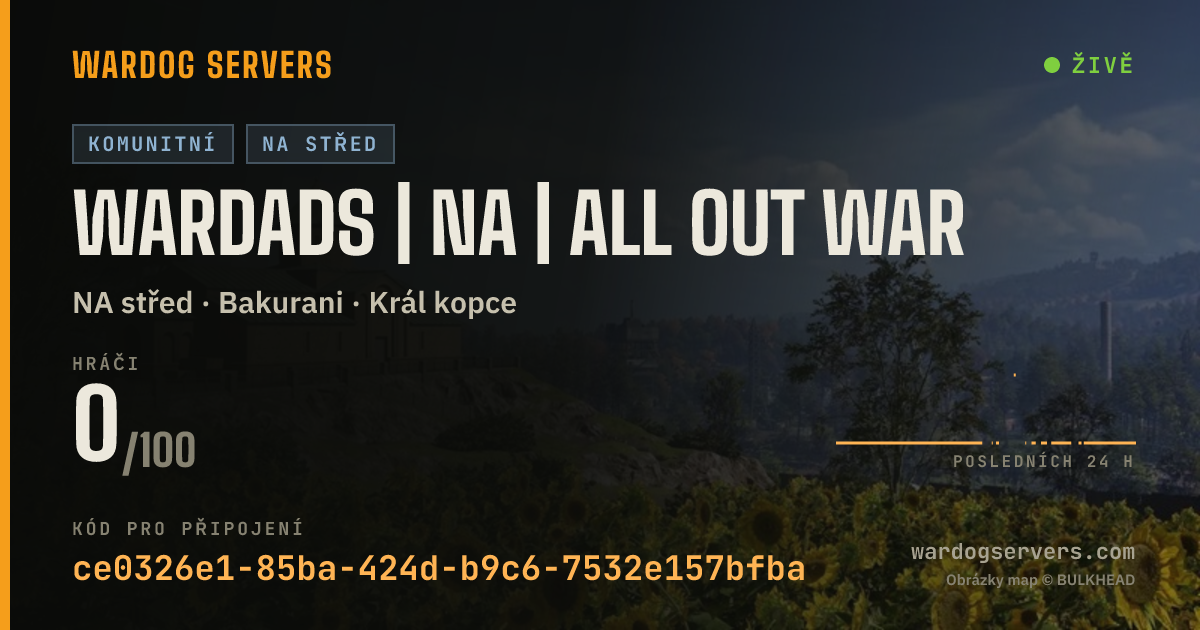 Živý stavový banner serveru WARDADS | NA | ALL OUT WAR