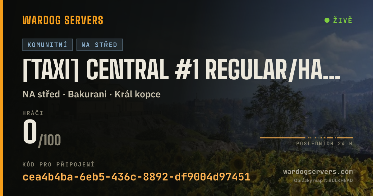 Živý stavový banner serveru [TAXI] CENTRAL #1 REGULAR/HARDCORE MIX