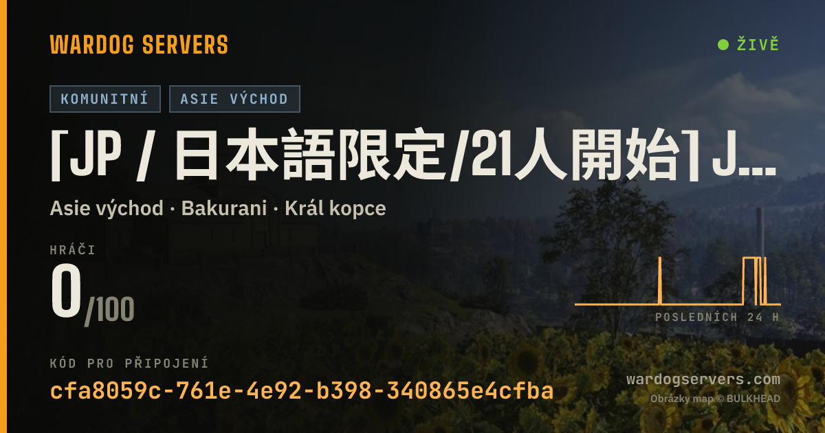 Živý stavový banner serveru [JP / 日本語限定/21人開始] JPN KURO-NEKO FIELD