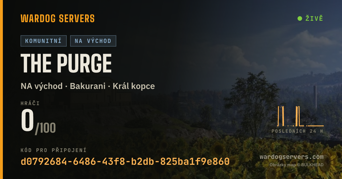 Živý stavový banner serveru The Purge