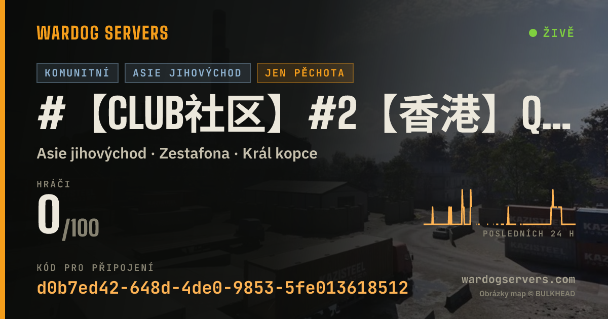 Živý stavový banner serveru #【Club社区】#2【香港】QQ群1102650986|轻步战土木（允许免费武器及C4）·禁止武装载具|Oopz:008116