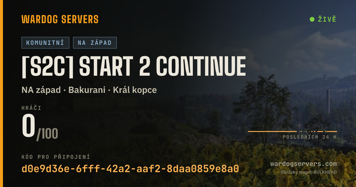 Živý stavový banner serveru [S2C] Start 2 Continue