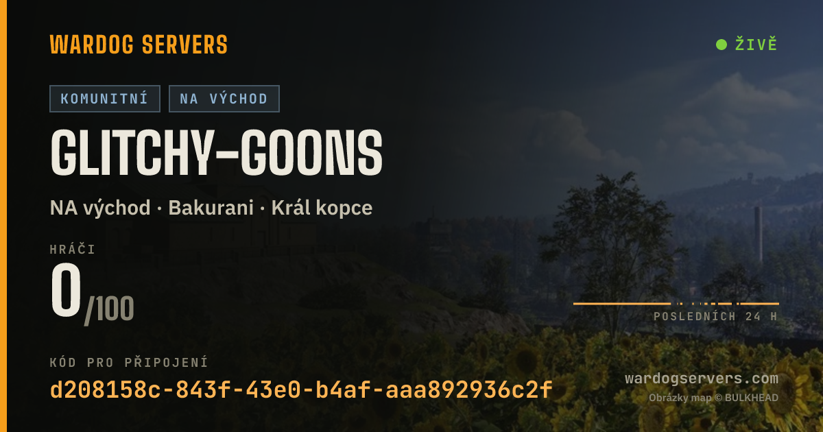 Živý stavový banner serveru Glitchy-Goons