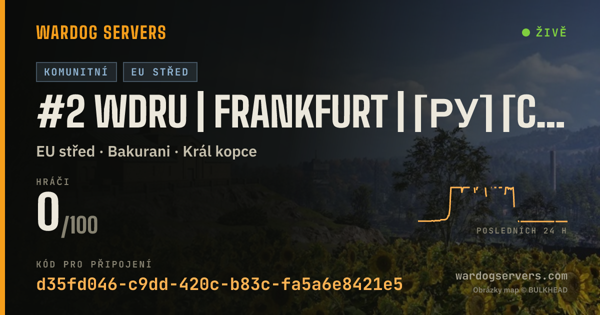 Živý stavový banner serveru #2 WDRU | Frankfurt | [РУ] [CIS] [EU] [GER] +5%