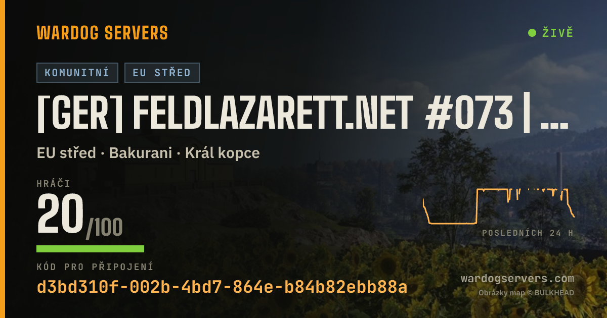 Živý stavový banner serveru [GER] Feldlazarett.net #073 | Only-Newbies | KD-Limit | 0-1-20
