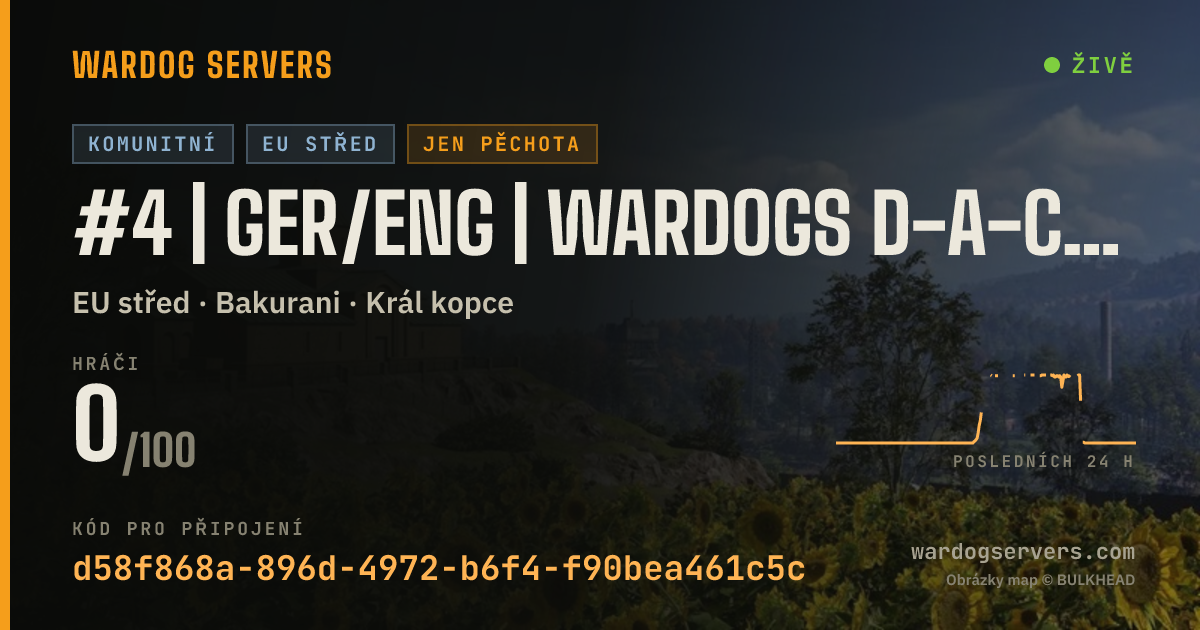 Živý stavový banner serveru #4 | GER/ENG | WARDOGS D-A-CH | Infantry Only