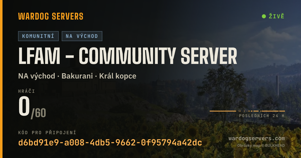 Živý stavový banner serveru LFAM - Community Server
