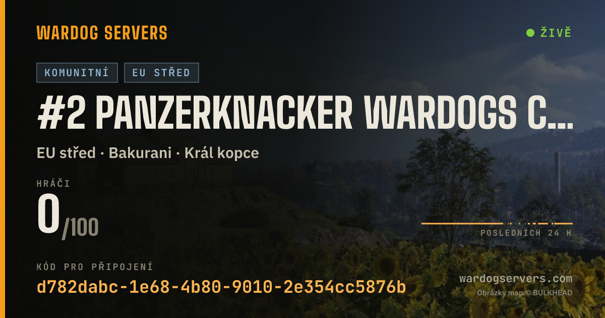 Živý stavový banner serveru #2 Panzerknacker Wardogs Community | [GER]