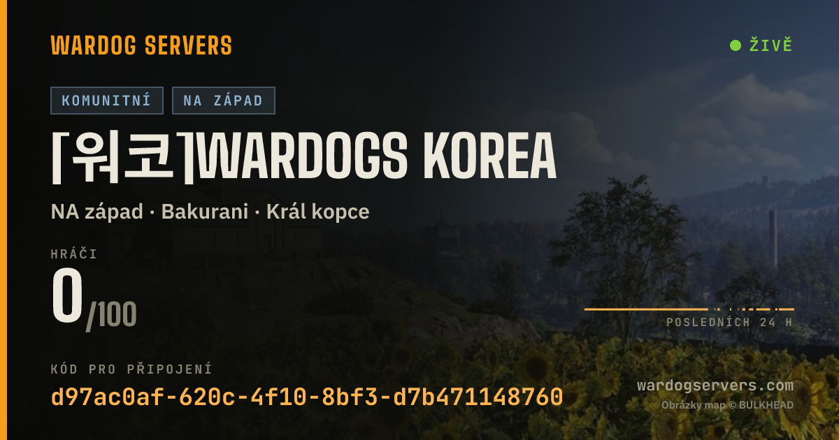 Živý stavový banner serveru [워코]Wardogs Korea