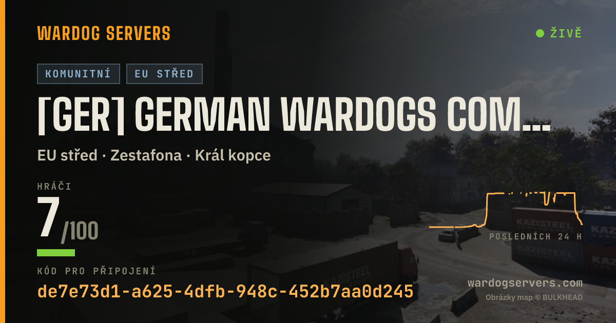 Živý stavový banner serveru [GER] German Wardogs Community | 1 | discord.gg/gwd