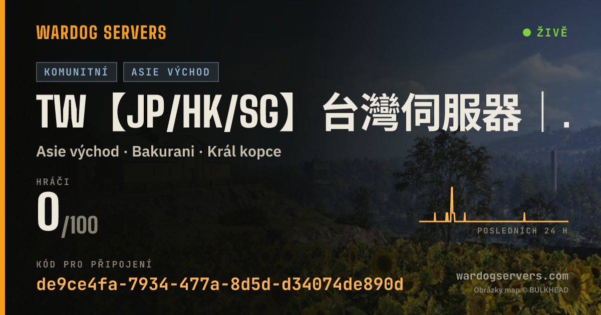 Živý stavový banner serveru TW【JP/HK/SG】台灣伺服器｜鎖泥馬的ping