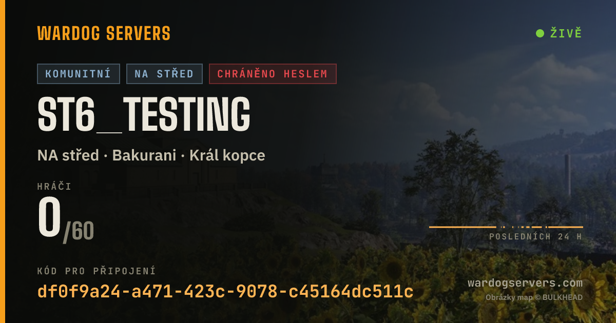 Živý stavový banner serveru st6_testing