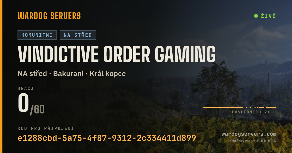 Živý stavový banner serveru Vindictive Order Gaming