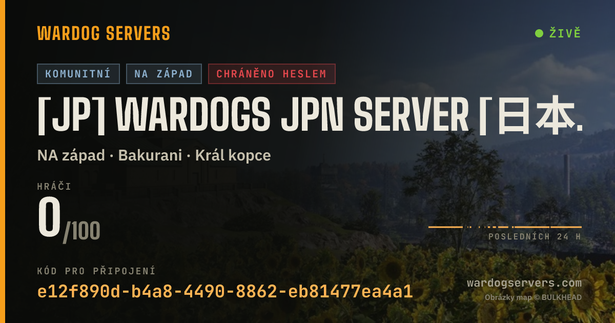 Živý stavový banner serveru ［JP］WARDOGS JPN SERVER［日本語限定］