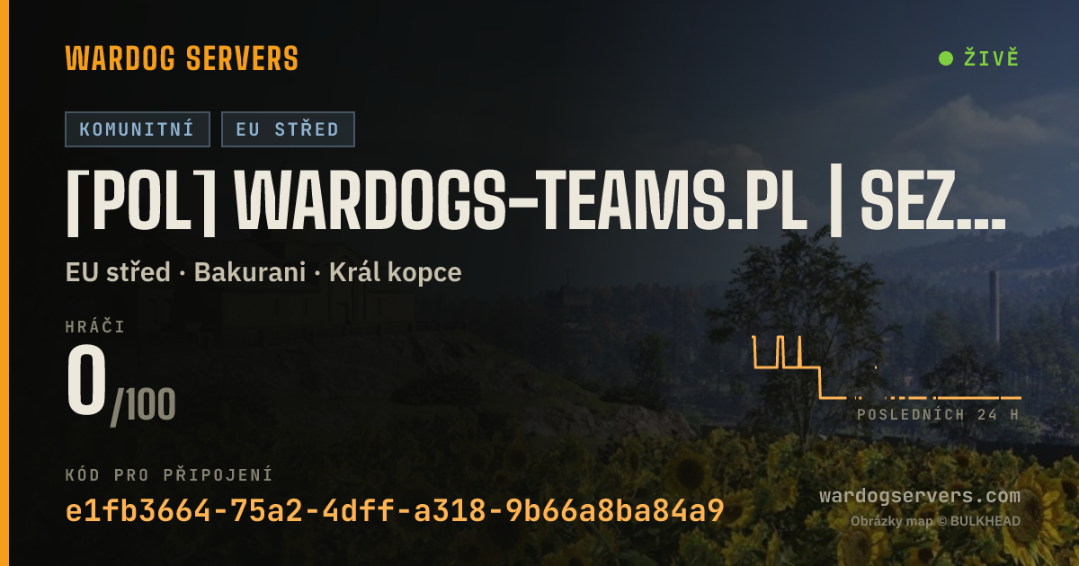 Živý stavový banner serveru [POL] WARDOGS-TEAMS.PL | SEZON II ELO RANKING MATCHMAKING