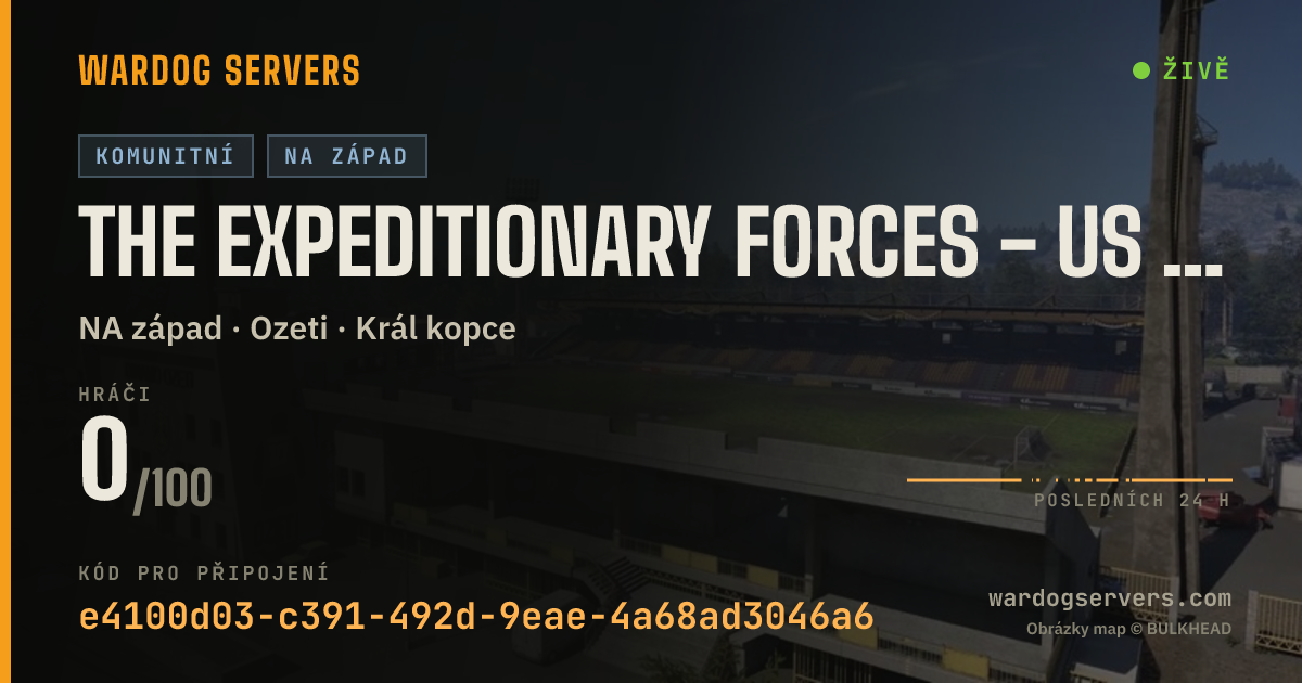 Živý stavový banner serveru The Expeditionary Forces - US West #1