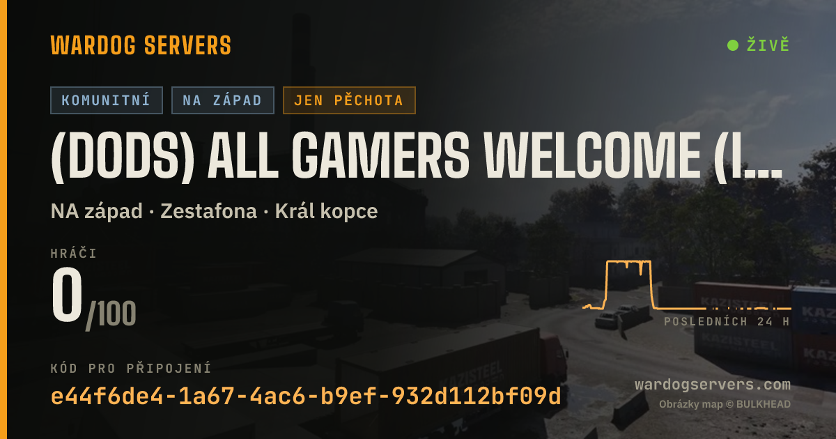 Živý stavový banner serveru (DODS) All Gamers Welcome (Infantry Only)