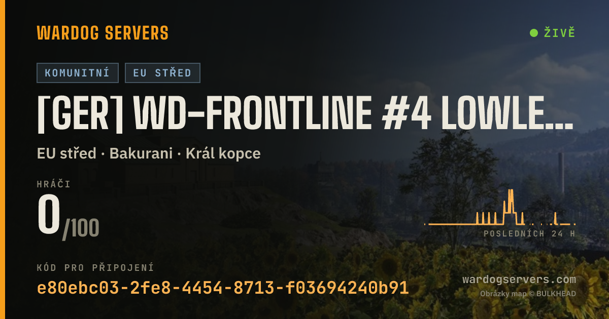Živý stavový banner serveru [GER] WD-Frontline #4 LowLevel < 40 wdfrontline.com