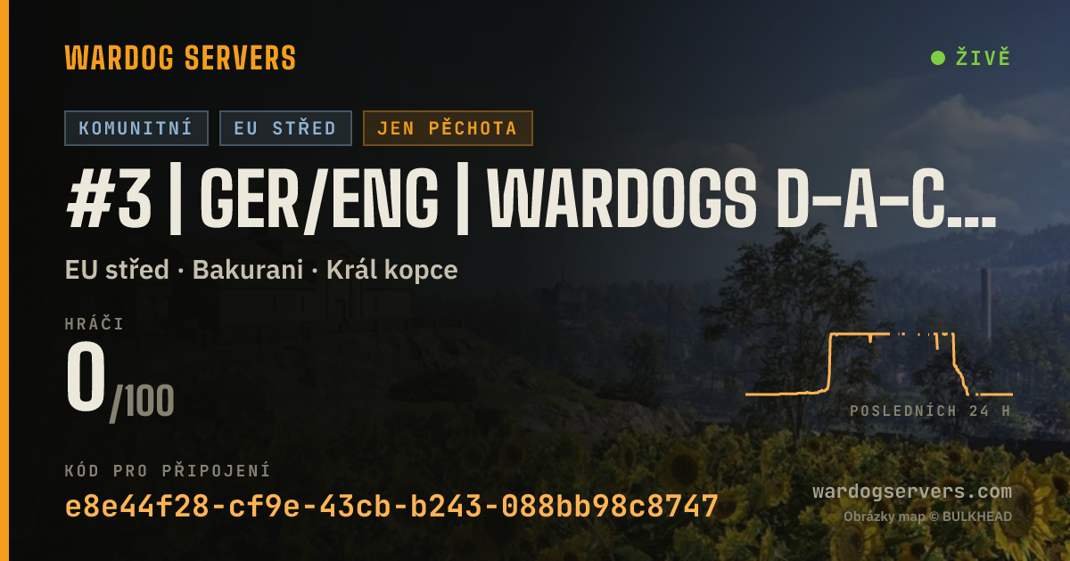 Živý stavový banner serveru #3 | GER/ENG | WARDOGS D-A-CH | Infantry Only