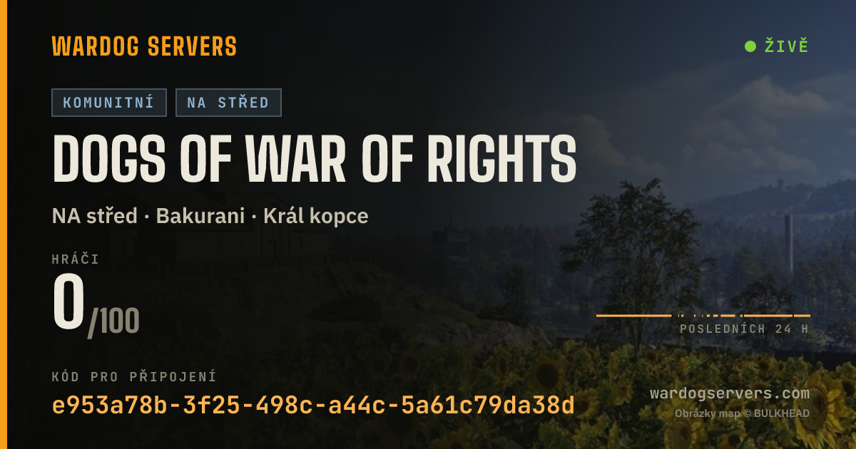 Živý stavový banner serveru Dogs of War Of Rights