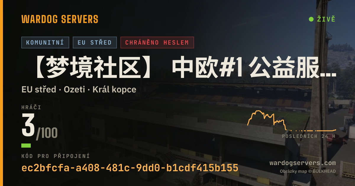 Živý stavový banner serveru 【梦境社区】 中欧#1 公益服 管理带队 Q群 1128553707