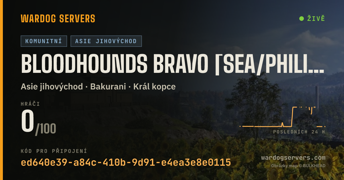 Živý stavový banner serveru BLOODHOUNDS BRAVO [SEA/PHILIPPINES] dsc.gg/bhph | 0-0-0