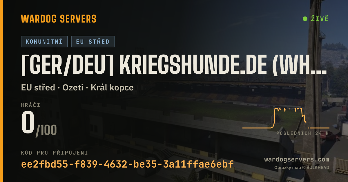 Živý stavový banner serveru [GER/DEU] Kriegshunde.de (Whitelist,Scores) | 0-0-0 (Ozeti)
