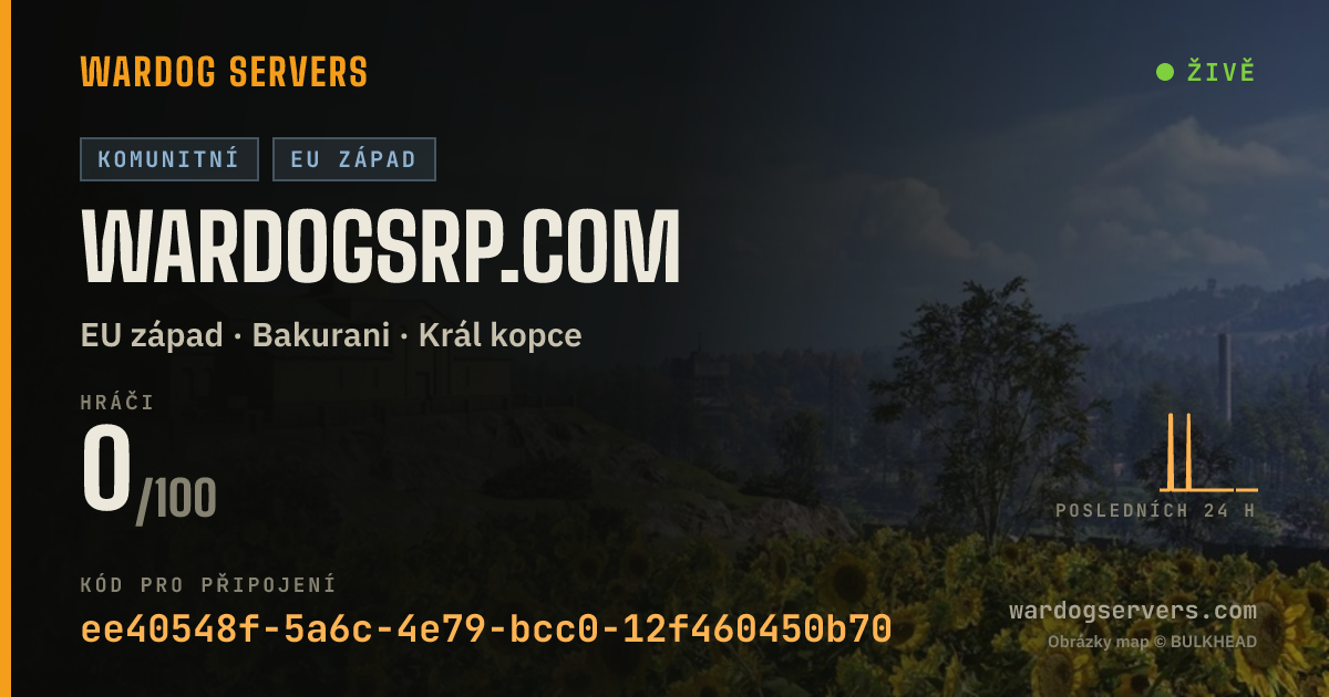 Živý stavový banner serveru WarDogsRP.com