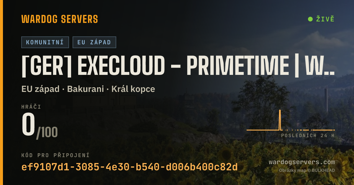 Živý stavový banner serveru [GER] EXECLOUD - Primetime | Withelist Seeder | Stats