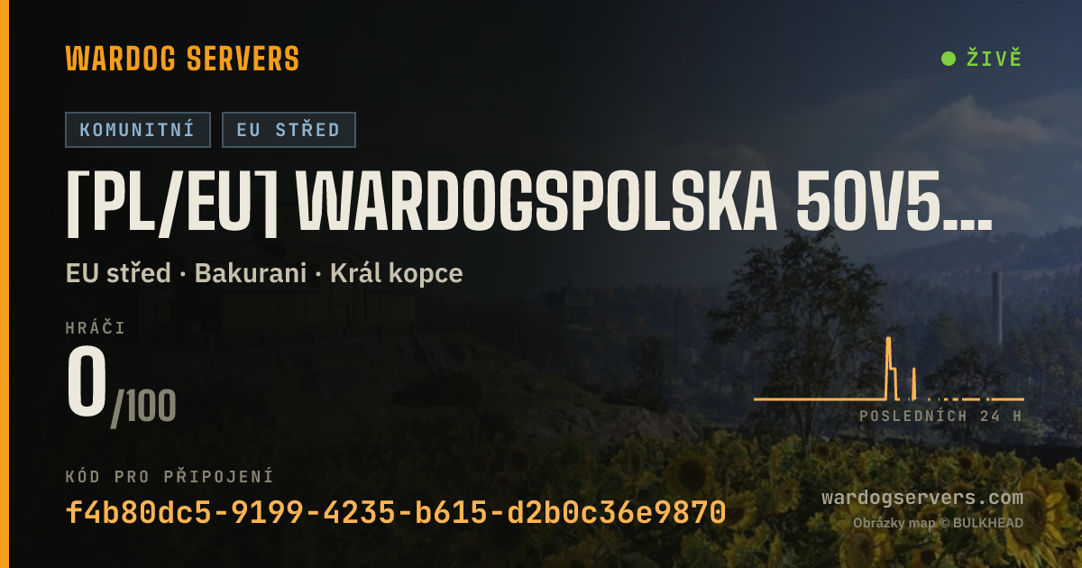 Živý stavový banner serveru [PL/EU] WardogsPolska 50v50INFANTRY | WARDOGSZONE.PL