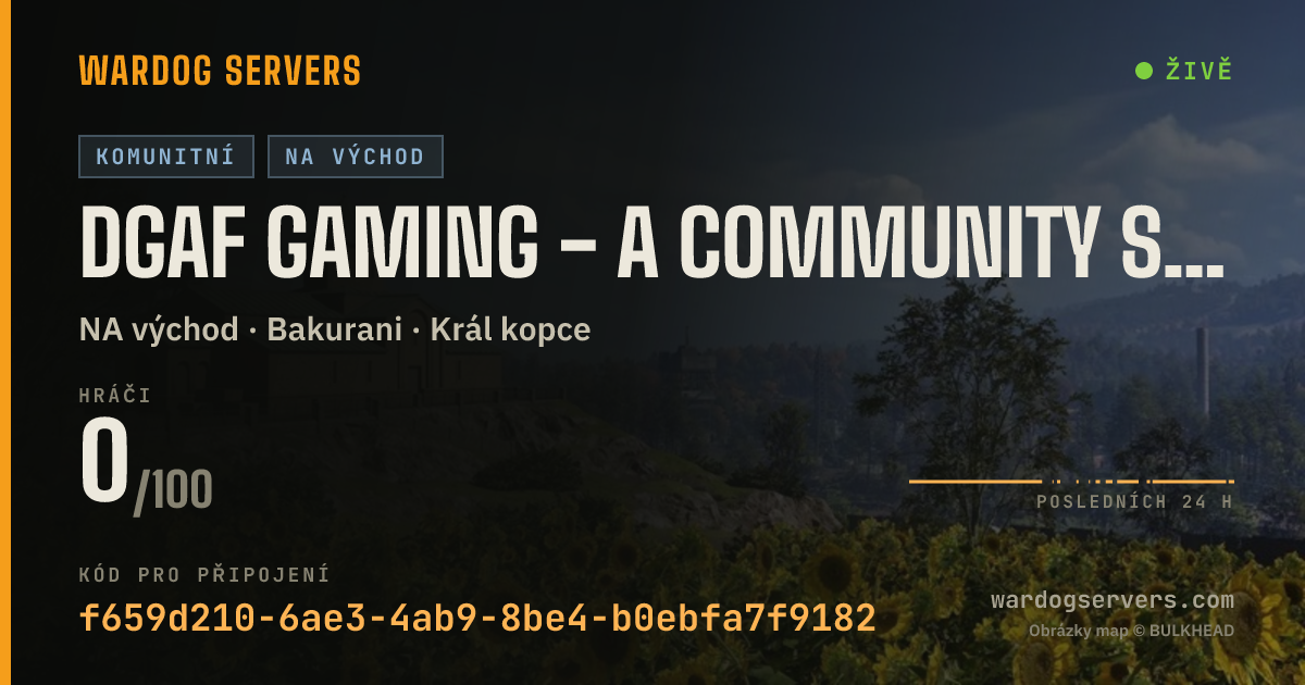 Živý stavový banner serveru DGAF Gaming - A Community Server