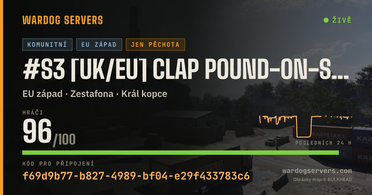 Živý stavový banner serveru #S3 [UK/EU] Clap Pound-on-Sea | 50/50 | S3