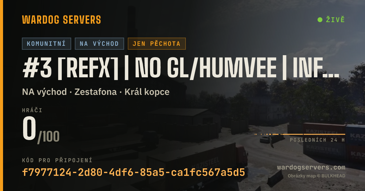 Živý stavový banner serveru #3 [ReFx] | NO GL/HUMVEE | INFANTRY ONLY | .gg/refx