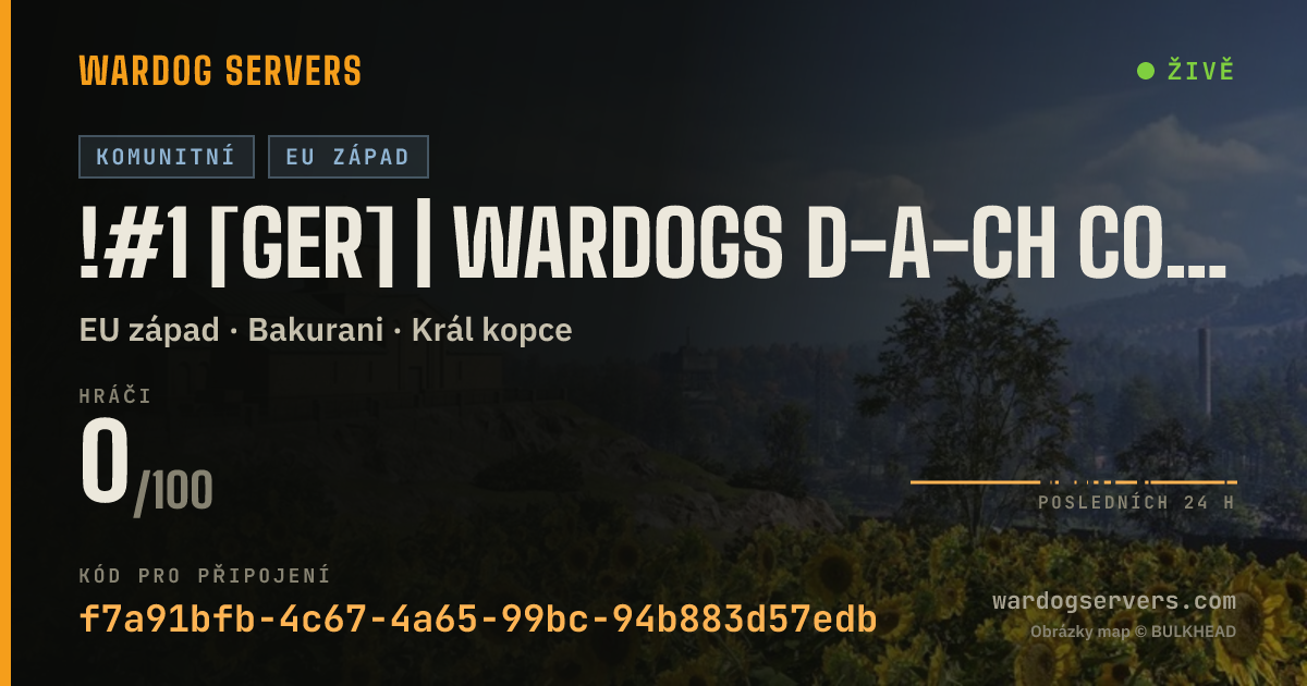 Živý stavový banner serveru !#1 [GER] | Wardogs D-A-CH Community