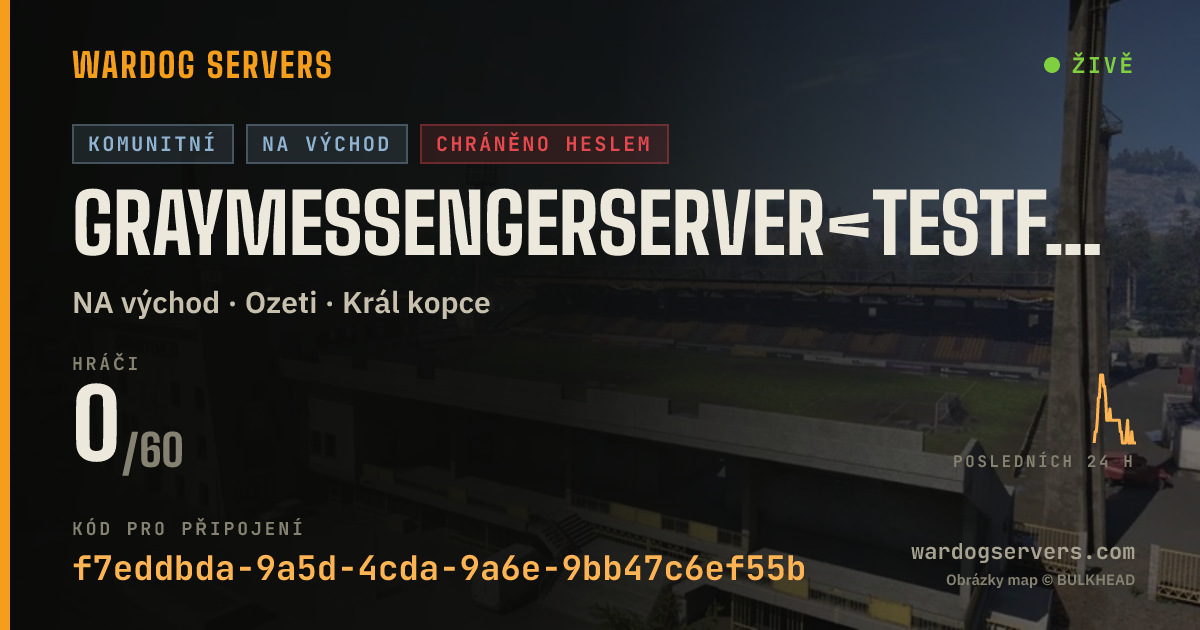 Živý stavový banner serveru GrayMessengerServer<TestFunction><NotOpenToPublic>