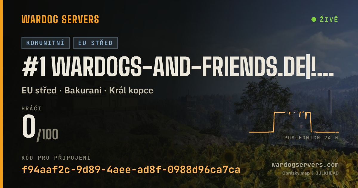 Živý stavový banner serveru #1 Wardogs-and-Friends.de|!Infantry Only! [PTSD] (DE/GER)