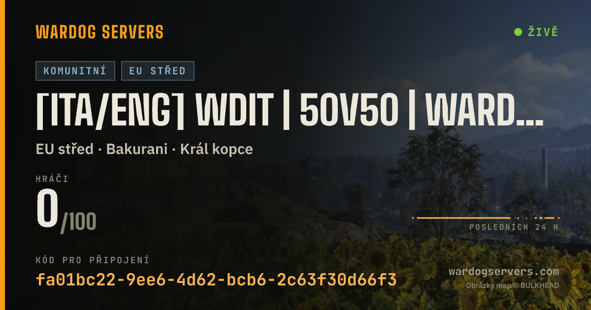Živý stavový banner serveru [ITA/ENG] WDIT | 50v50 | wardogsitalia.it