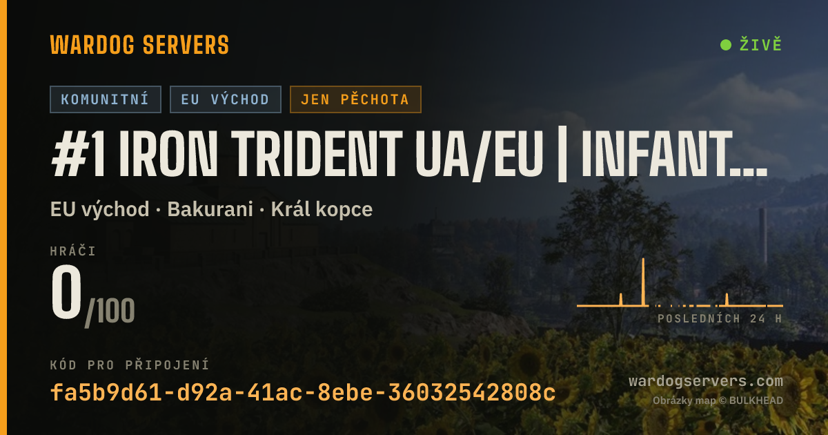 Živý stavový banner serveru #1 Iron Trident UA/EU | INFANTRY [50V50]