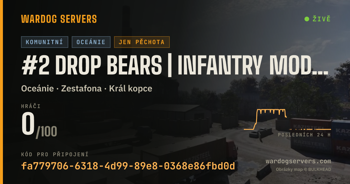 Živý stavový banner serveru #2 Drop Bears | Infantry mode(NOGL) | discord dropbears.gg