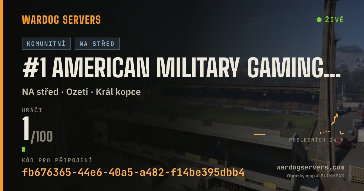 Živý stavový banner serveru #1 American Military Gaming Org RegimentGG1| discord.gg/regiment