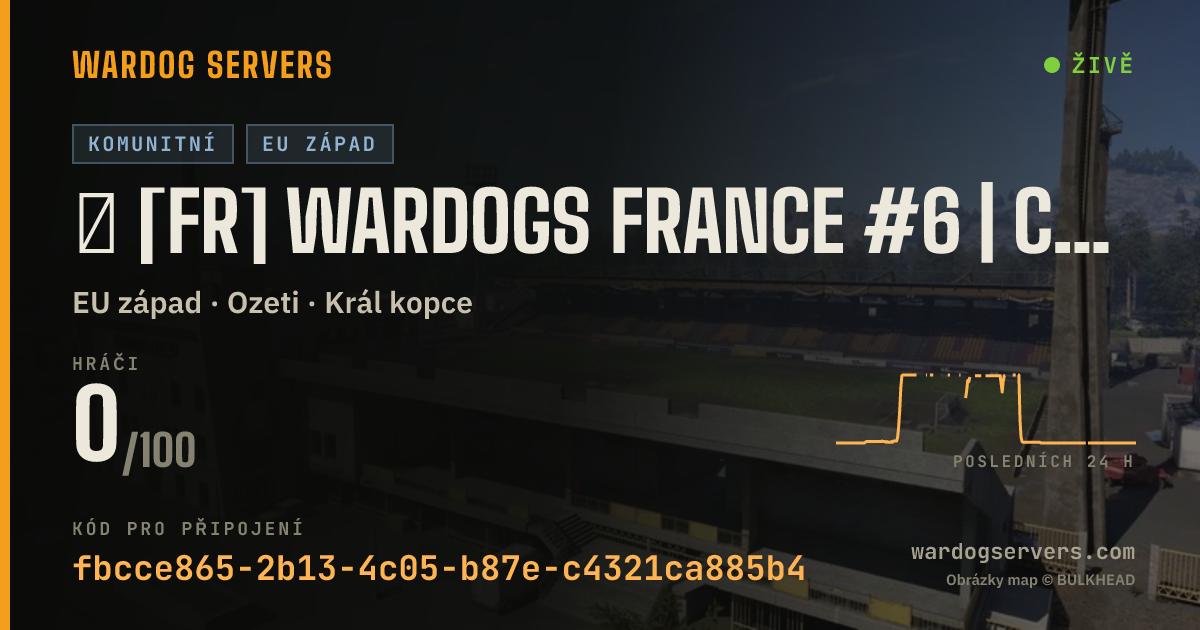 Živý stavový banner serveru ⁂ [FR] WARDOGS FRANCE #6 | CLASSIQUE [WDFR]